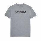 Front view of Lanzera Tee in grey with bold logo across the chest.